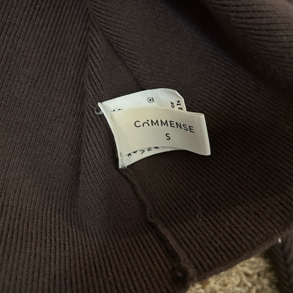 Commense Ribbed Collared Metal Button Cardigan - Picture 4 of 4